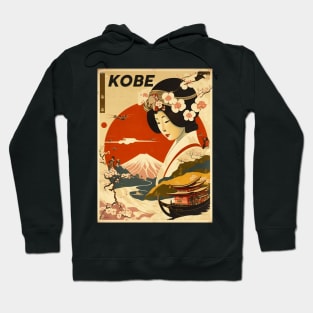 Kobe Japan Vintage Travel Art Poster Hoodie